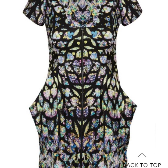 NWT City Chic Zip Front Tunic in Window print size 18 - Picture 2 of 4